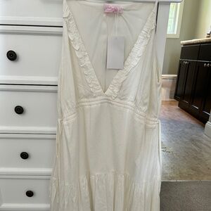 White Pink Lily dress